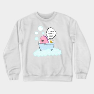 It is time to take a bath, dinosaur Crewneck Sweatshirt